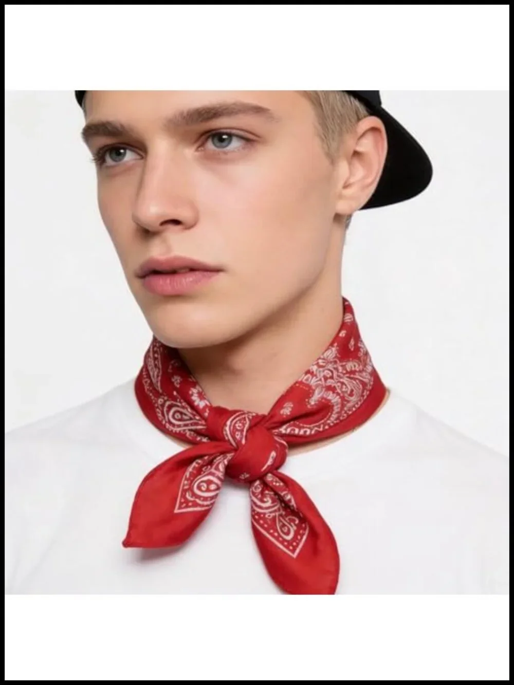 Classic Red Bandana Style Square Scarf for Hair Neck Bag 100% Polyester